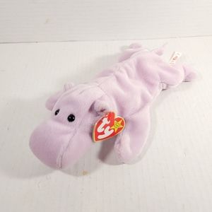 Vintage 1994 TY Beanie Babies "Happy" the Hippo PVC Pellets
